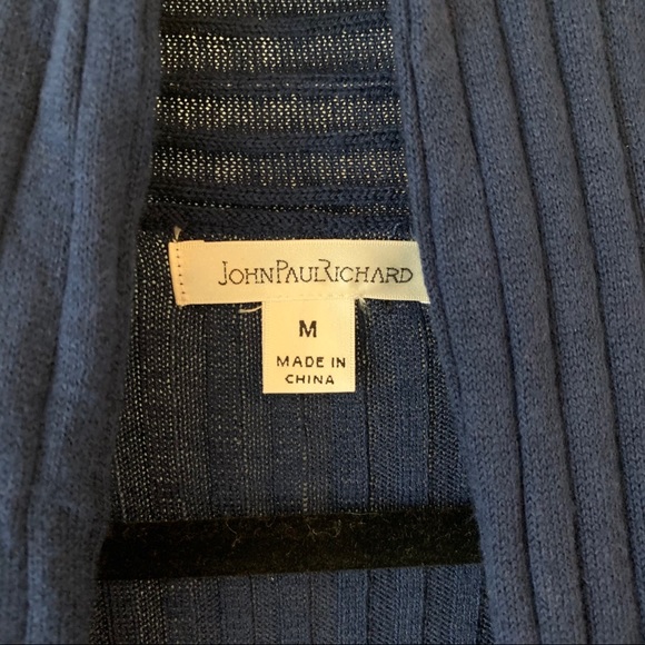 NEW Navy Blue Open Front Knit Cardigan - Picture 7 of 9